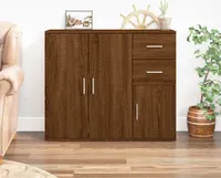 Komoda hnedý dub 91x29,5x75 cm spracované drevo