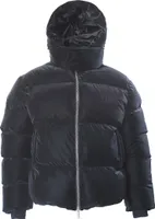 Pequs Chest Logo Puffer Jacker Black  L