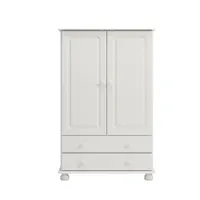 Steens - Richmond Kleiderschrank 2 Türen und 2 Schubladen - Material: MDF - Verarbeitung: Weiss - H x B x T - 137 x 88 x 47 cm; 3022220050000F