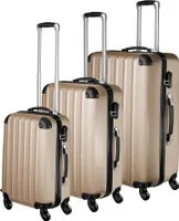 Hartschalenkoffer-Set 3-teilig, aus robustem ABS-Kunststoff
