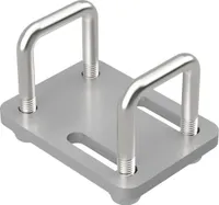 2 x U-Bügelschraube M10 mit Klemmplatte und Stopmuttern Sliphilfe Trailer verzinkt SUPROD, M10, LW=41/31-71, LH=65 mm