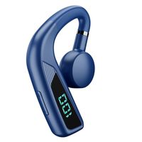 In-Ear Kopfhörer Bluetooth 5.2 Kabellos Kopfhörer mit LED Anzeige, Knochenleitung Sport Headset mit Mikrofon, IPX7 Wasserdichte Business Kopfhörer mit Tastensteuerung, links/ rechts Universal -Blau