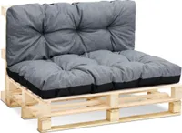 Palettenkissen Outdoor Waschbar - 80x120 cm Pallettensitzkissen für Europaletten Sitzkissen Polster Hellgrau