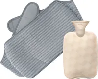 Wärmflasche 2000mL,Wärmflaschengürtel 2 in 1, zur Schmerzlinderung für Nacken Schulter Rücken Taille Regelschmerzen(hellgrau)