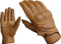 PROANTI Motorradhandschuhe Tour Leder braune Motorrad Chopper Leder Handschuhe - L