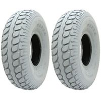 2 -Grau Mobilität Roller Reifen, 330 x 100, Block, Luftreifen, 400-5 - Satz von