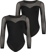 Teyli 2-pack: viskózové body se síťovinou Wiillow Female 2407-2 black XL