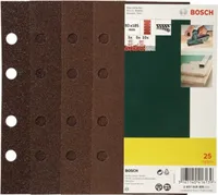 Bosch Schleifblatt-Set für Schwingschleifer, 25-teilig, 8 Löcher, 93 x 185 mm, 40-120