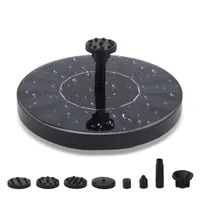 Solarpumpe 1.5W Brunnen Gartenbrunnen mit 6 Fontänenstilen Solar-Wasserpumpe Springbrunnenpumpe Solar-Teichpumpe Solar-Schwimmbrunnenpumpe Schwarz