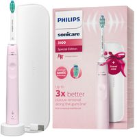 Philips Sonicare 3100 Series elektrische Zahnbürste mit Schalltechnologie, Sugar Rose (Modell HX3673/11)