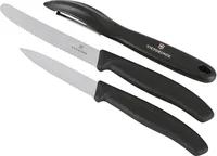 Nóż do obierania VICTORINOX Swiss Classic srebrny, czarny gładki