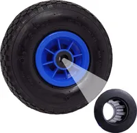Sackkarrenrad Luftrad 260x85 3.00-4 Achlänge 75 mm 4PR Lagen mit Nadellager blau