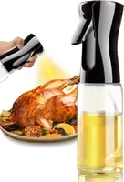 1 sztuka Rozpylacz oleju do szklanego oleju kuchennego, butelka z rozpylaczem oleju 220 ml, rozpylacz oleju do frytkownicy powietrznej （czarny）