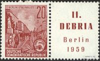 Briefmarken DDR 1959 Mi WZd19 (580B mit Zierfeld) postfrisch Fünfjahresplan