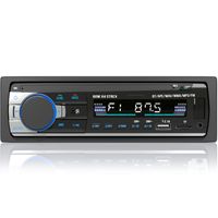 Strex Autoradio mit Bluetooth für alle Fahrzeuge - USB, AUX und Freisprecheinrichtung - Fernbedienung - Ein-DIN-Autoradio mit integriertem Mikrofon