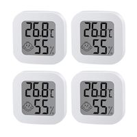 4 Stücke Hygrometer, Thermometer, Luftfeuchtigkeitsmesser, Monitor mit Temperatur -10 - 70℃ und Luftfeuchtigkeit 10 % RH - 99 % RH Sensor