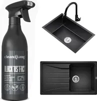 Cleangang Reiniger für schwarze Waschbecken und Armaturen - 500ml Sprühflaschen - Vegan & Umweltfreundlich