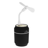 INSKER (schwarz)3 in1 Mini USB Luftbefeuchter Air Mist LED RGB Nachtlicht Fan Aroma Öl Luft diffus