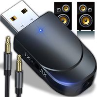Bluetooth vysielač prijímač Audio BT 5.0 3,5 mm bezdrôtový adaptér AUX kábel 2v1 bezdrôtový vysielač prijímač PC TV auto USB slúchadlá HiFi Retoo