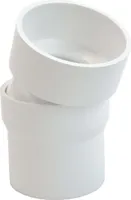 INEFA Flexibler Regenrohrbogen, PVC DN50 / 50mm 0-22 Grad, 1 Bogenstück Weiß Dachrinnenzubehör, einfache Steckmontage,  Germany