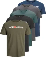 5er Pack Jack & Jones Herren T-Shirts Corp Tee Logo Shirt, 5er-Corp OPT1-S