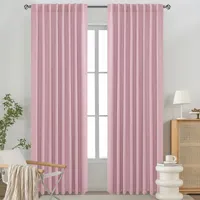 1 Stück, Verdunkelungsvorhänge Gardinen Thermisch Isoliert Gardinen Für Schlafzimmer Wohnzimmer,132x213cm, Rosa