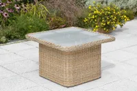 Merxx Gartentisch Duplex höhenverstellbar Stahl, Kunststoffgeflecht natur 72 cm x 72 cm x 45 cm