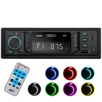 Radio de coche Bluetooth Radio de coche, 1din Radio de coche, 4x60w  Autoradio 7 Farben Fm Radio estéreo USB / sd / aux / eq / mp3 Player Pioneer  Autoradio