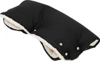 Joyz Kinderwagen Handwärmer, Schwarz, Kinderwagenmuff mit Warm Flanell Innenseite