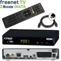 Comag SL65T2 DVB-T2 HD Receiver (3 Monate FREENET TV) + HDMI Kabel, HDTV, PVR Ready, USB Mediaplayer, HDMI & SCART Ausgang, schwarz