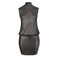 Cottelli CURVES - Kleid transparent schwarz 3XL