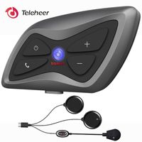 T6 PLUS Motorrad Intercom 1500m Motorradhelm Bluetooth 5.1 Headset Interphone Motorrad-Kopfhörer Gegensprechanlage