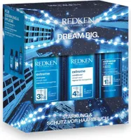Redken Care Set with Shampoo 300ml, Conditioner 300ml & Anti-Snap Spray 250ml for Brittle and Damaged Hair, Anti Hair Breakage, With Interlock Protein Network, Extreme