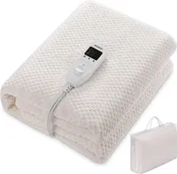 MONZANA® Heizdecke Wärmeunterbett 150x80cm 5 Stufen Timer 60W creme Wärmedecke Überhitzungsschutz waschbar