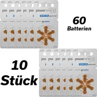 10x Varta Power One P312 PR41 Hörgerätebatterien 6er Blister
