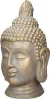 ECD Germany Buddha Figur 74,5cm, Bronzeoptik, Polyresin, für Yoga, Feng Shui oder Meditationsraum, Innen/Außen Skulptur Dekofigur