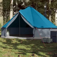 Design Tipi-Familienzelt 6 Personen Blau Wasserdicht, Campingzelte 2024 Neu