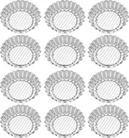 Eierkuchenform zum Backen, Mini-Tortenbleche aus Edelstahl, Kuchen-Törtchen-Cupcake-Kuchen-Muffinform