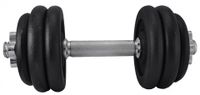 15 kg činky sada 9 kusov strieborná / čierna