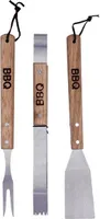 Náčiní Grilovací Bbq Set 3Ks Dřevěná Rukojeť