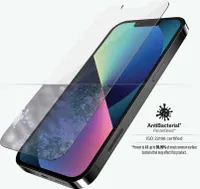Apple AntiBacterial PanzerGlass™ Screen Protector für iPhone 13 13 Pro, Standard Fit iPhone Displayschutz, Anti Fingerabdruck, Anti Bakteriell, gehärtetes Glas, kratzfest, Glas Screen Protector, Smartphone Displayschutz