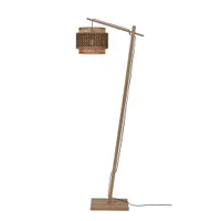 GOOD&MOJO - Stehleuchte Bhutan - Bambus/Schwarz - 55x31x150cm für Wohnzimmer, Schlafzimmer