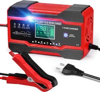 Autobatterie Ladegerät Batterie Motorrad 10A 12V 24V LCD Touchscreen Autobatterie-Ladegerät (Temperaturkompensation Ladegerät