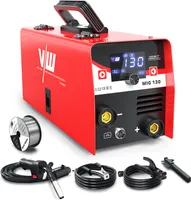 VECTOR WELDING Schweißgerät SET MIG mit Schweißschirm, Drahtrolle &  Hammerbürste  | MIG 130A