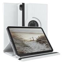 EAZY CASE Tablet Hülle kompatibel mit Apple iPad Mini 6 (2021) Hülle, 360° drehbar, Tablet Cover, Tablet Tasche, Premium Schutzhülle aus Kunstleder in Weiß