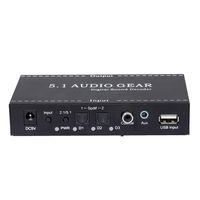 NK-A6L 5.1 Audio Gear Digital Sound Decoder Audio Converter 3,5-mm-Audioausgang Unterstuetzung für Dolby Digital AC-3 DTS EU-Stecker