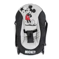 Hauck Rocky Mickey Stars - leżaczek z 3-pozycyjnym oparciem i pasem bezpieczeństwa dla dzieci do 9 miesiąca życia, czarny/szary