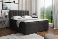 Boxspringbett COLORADO 160x200 cm Kronos 34 Anthrazit Komplettbett inkl..Taschenfederkernmatratzen 7 Zonen H4 Polsterbett