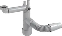 PREVEX Flexloc Universal-Platzspar-Siphon für Küchenspüle, flexibles Ablaufrohr | aus recyceltem Kunststoff