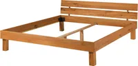 MASSIVMOEBEL24 Bett Kernbuche 200x200x73 natur geölt TomMe #106